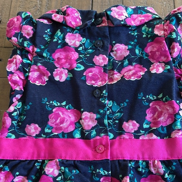 Janie and Jack navy rose dress - Picture 5 of 7
